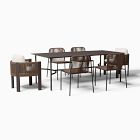 Lagos Dining Table (86") &amp; Porto Aluminum Dining Chairs Set