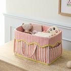 Pink Chicken Stripe Diaper Caddy
