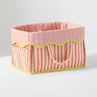Pink Chicken Stripe Diaper Caddy
