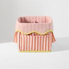 Pink Chicken Stripe Diaper Caddy