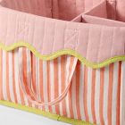 Pink Chicken Stripe Diaper Caddy