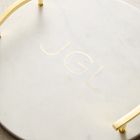 Marble &amp; Brass Round Charcuterie Board