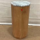 Open Box: Emsworth Drink Table (10") - Sawar Marble, Blonde