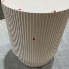 Open Box: Fluted Ceramic Indoor/Outdoor Side Table (16") - White