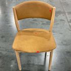 Open Box: Marcus Samuelsson Leather Dining Chair - Ludlow Leather Sesame, Blonde