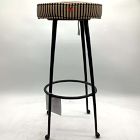 Open Box: Pierce &amp; Ward Bar Stool (30") - Pierce &amp; Ward Stripe, Black Cast Metal