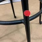 Open Box: Pierce &amp; Ward Bar Stool (30") - Pierce &amp; Ward Stripe, Black Cast Metal