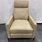 Open Box: Spencer Wood-Framed Leather Recliner - Ludlow Leather Cumin, Walnut