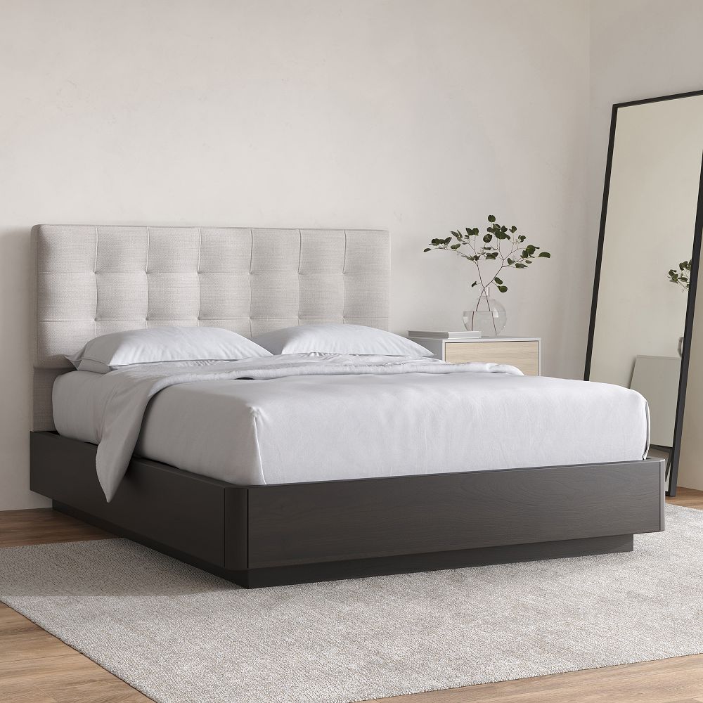 Grid Tufted Wall Mounted Headboard by West Elm