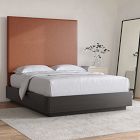 Simple Upholstered Wall Mounted Headboard - Leather
