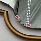 Open Box: Floating Metal Frame Wall Mirror (22"W x 34"H) - Gold
