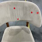 Open Box: Hyde Dining Chair - Deluxe Velvet Clay, Cool Walnut