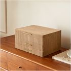 Open Box: Modern Fluted Jewelry Box, Grand (7.5"H) - Dune