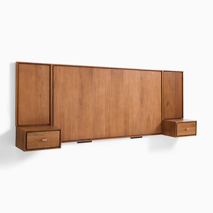 wide headboard with side tables