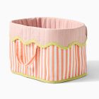 Pink Chicken Stripe Diaper Caddy