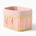 Pink Chicken Stripe Diaper Caddy