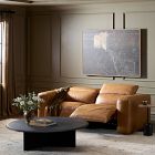 Delevan Leather Power Recliner Sofa (91"-121")