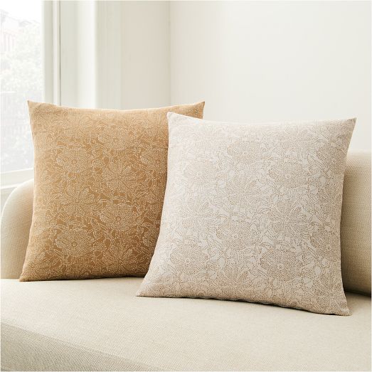 Dotted Floral Pillow Cover by West Elm
