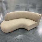 Open Box: Laurent Left-Arm Wedge Chaise (50.25") - Performance Marled Basketweave Camel, Cool Walnut