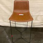 Open Box: Slope Bar Stool (30") - Vegan Leather Saddle, Charcoal