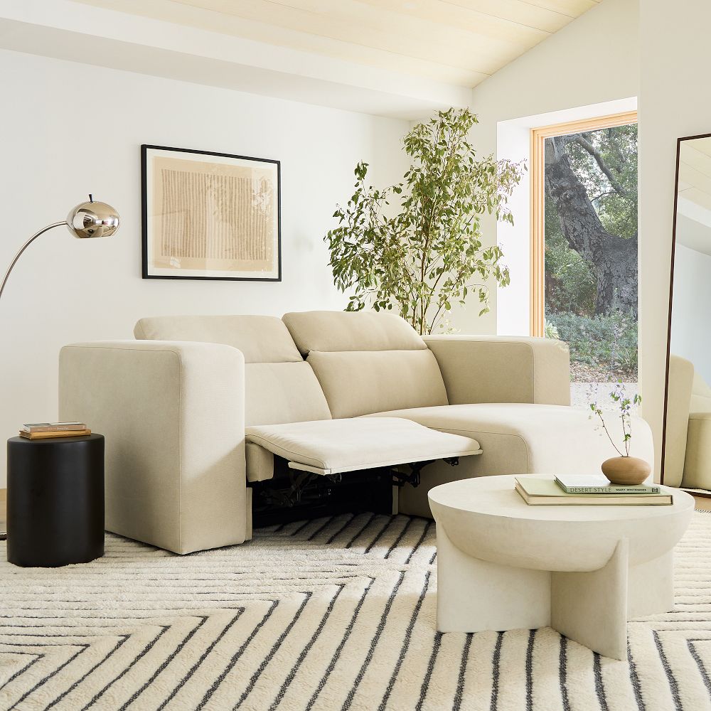Leo Motion Reclining Small 2-Piece Chaise Sectional (92.5") by West Elm