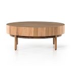 Wood Drum Round Coffee Table (42")
