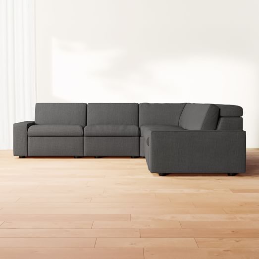 Enzo 5-Piece L-Shaped Reclining Sectional (114") by West Elm