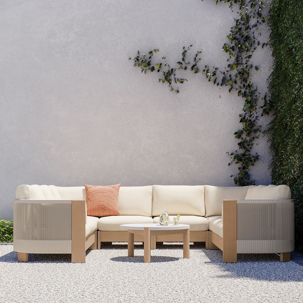 Porto Outdoor 6-Piece U-Shaped Sectional (126") by West Elm