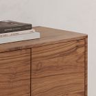 Rina Curved Oak Pedestal Sideboard (72")