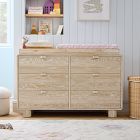 Franklin 6-Drawer Wide Dresser with Removable Topper (56")