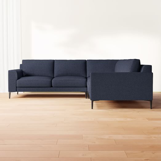 Harper 3-Piece L-Shaped Sectional (106"-116") by West Elm