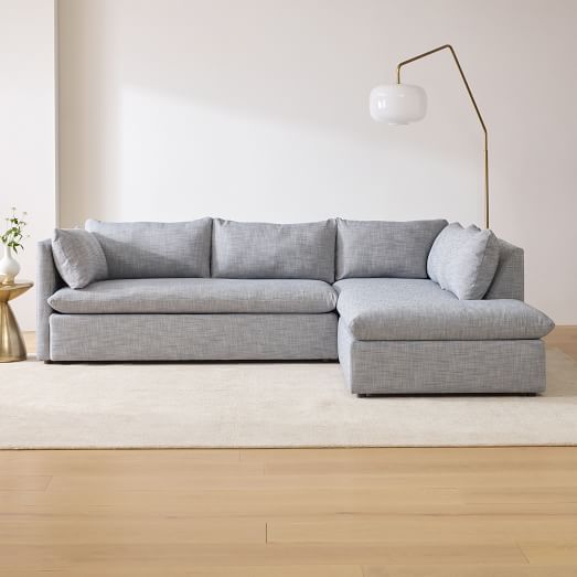Shelter 2-Piece Bumper Chaise Sectional (105.5") by West Elm