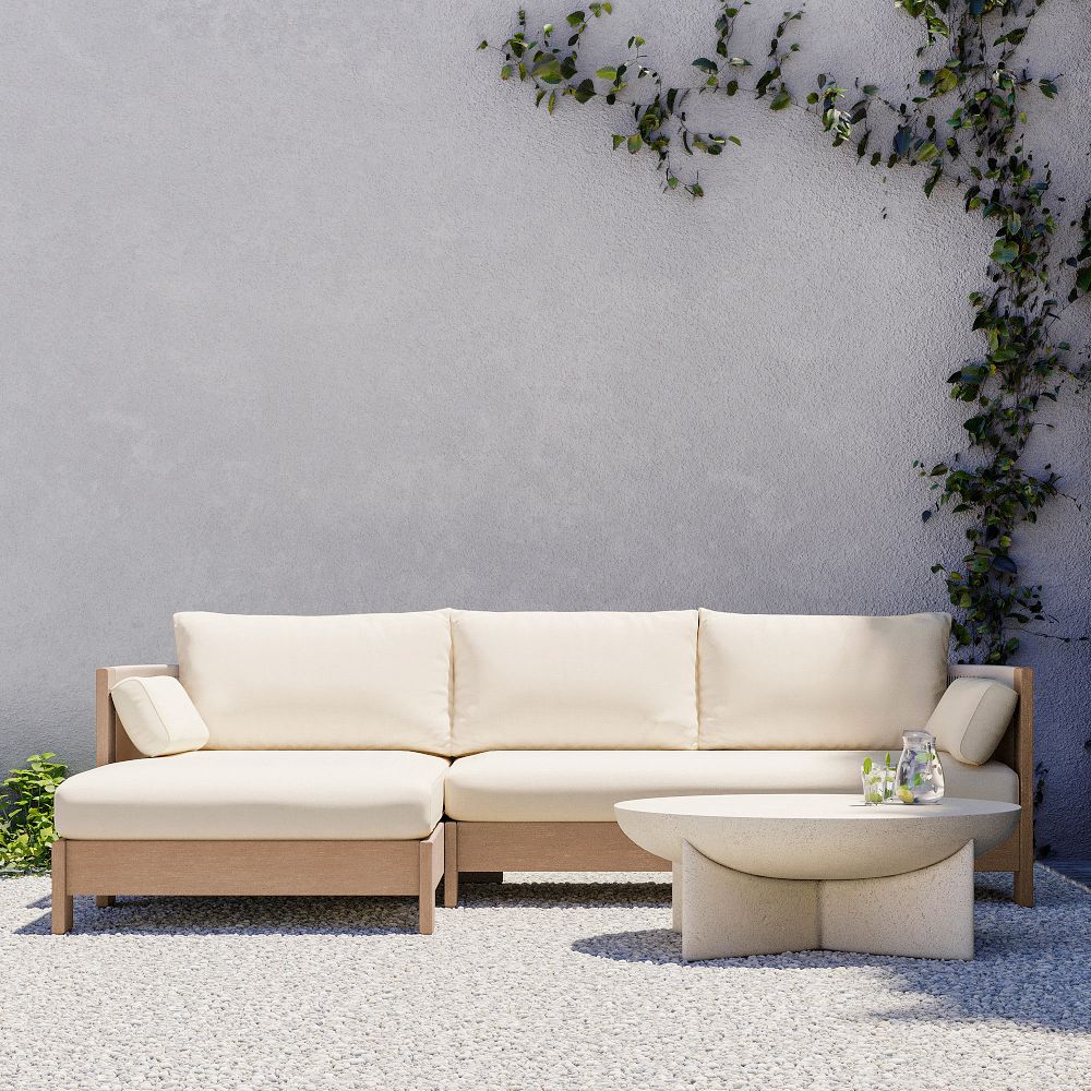Porto Outdoor 2-Piece Chaise Sectional (105") by West Elm