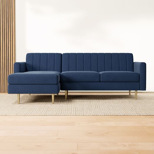 Olive 2-Piece Chaise Sectional - Metal Legs (85.5") by West Elm