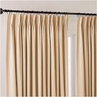 Open Box: Pleated European Flax Linen Blackout Curtain (96"W x 84"L) - Buttermilk
