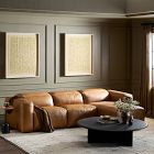 Delevan Leather Power Recliner 3-Piece Chaise Sectional (121")