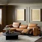 Delevan Leather Power Recliner 3-Piece Chaise Sectional (121")
