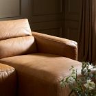 Delevan Leather Power Recliner 3-Piece Chaise Sectional (121")