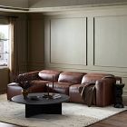 Delevan Leather Power Recliner 3-Piece Chaise Sectional (121")