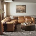 Delevan Leather Power Recliner L-Shaped Sectional (126")