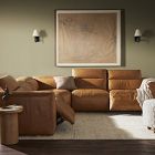 Delevan Leather Power Recliner L-Shaped Sectional (126")