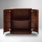 Beaux Travertine &amp; Burl Wood Cabinet (32")