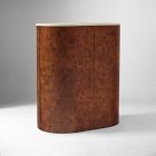Beaux Travertine &amp; Burl Wood Cabinet (32")