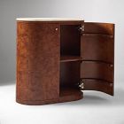 Beaux Travertine &amp; Burl Wood Cabinet (32")