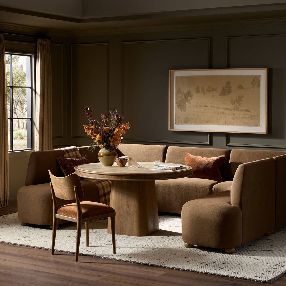 Everyly U-Shaped Dining Banquette (118"-128") by West Elm