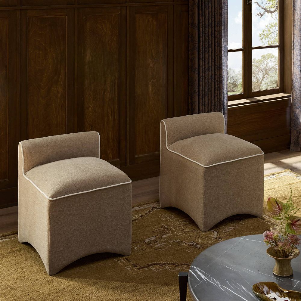 Crimson Accent Stool by West Elm