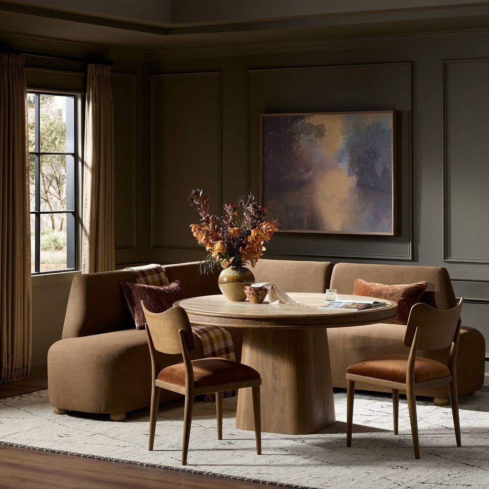Everyly L-Shaped Dining Banquette (89"-127") by West Elm