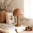 Frankie Rattan Table Lamp (16")