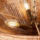 Cynda Rattan Flush Mount (20.5")