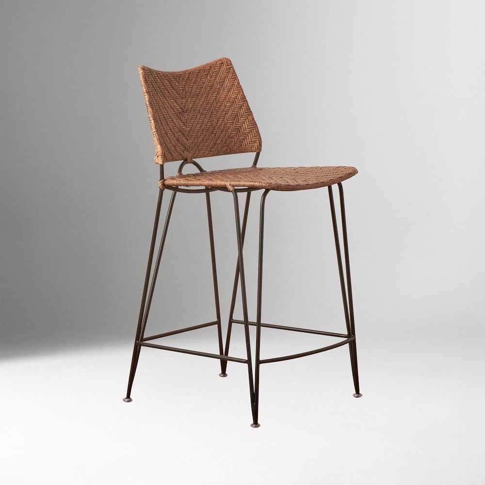 Hollingrive Rattan Counter Stool by West Elm